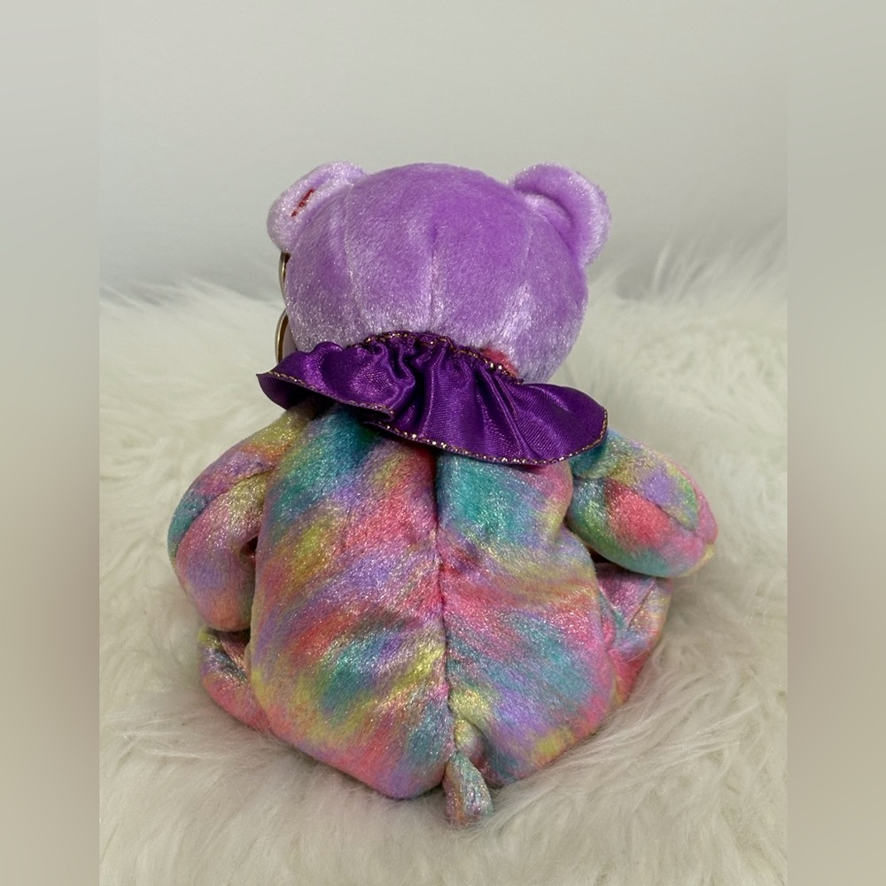Ty February Amethyst Rainbow Beanie Baby! - Picture 2 of 4